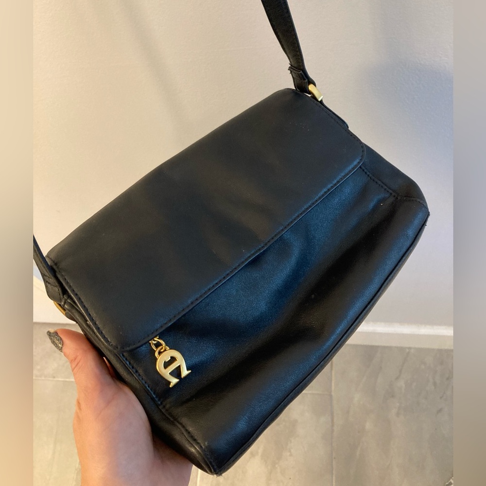 Etienne Aigner crossbody leather shoulder bag, indigo navy